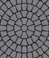 Тротуарная плитка Выбор круговая Классико, Гранит, Серый, 60 мм