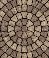 Тротуарная плитка Выбор Классико круговая, Гранит Листопад, Хаски, 60 мм