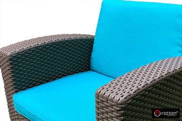 Комплект чехлов на подушки для мебели Rattan Premium, нео изумруд