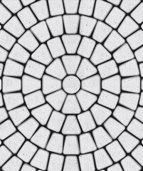 Тротуарная плитка Выбор Классико круговая, Стоунмикс, Белый, 60 мм