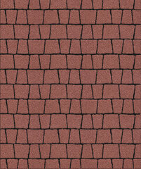 Тротуарная плитка Выбор Антик, Гранит, Красный, 60 мм