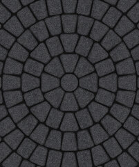 Тротуарная плитка Выбор Классико круговая, Стоунмикс, Черный, 60 мм